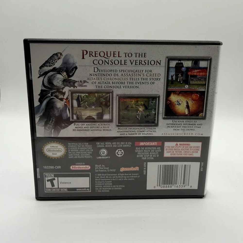 Assassin's Creed: Altaïr's Chronicles Nintendo DS Game T Ubisoft NTSC-U/C CIB